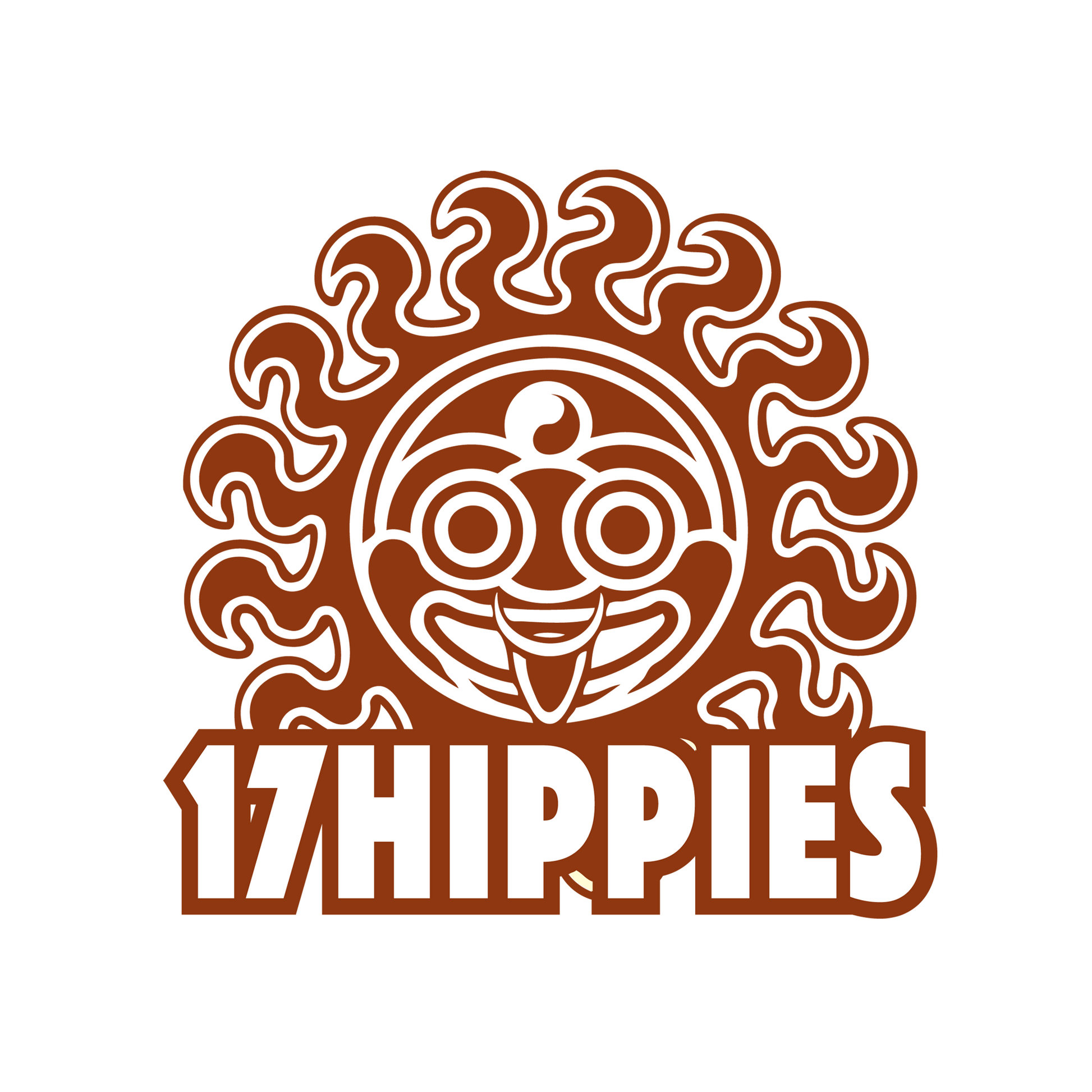 Aufkleber Hippie-Sonne